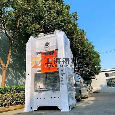 Mitsubishi PLC Pneumatic SMC Inverter Aluminum Food Container Machine 12000KG 24KW