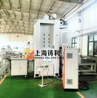 Aluminum Sliver Foil Food Container Punching Machine In fully Automatic With High Speed For Different Size Containers