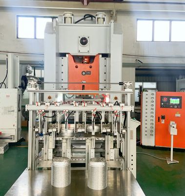 Aluminum Sliver Foil Food Container Punching Machine In fully Automatic With High Speed For Different Size Containers